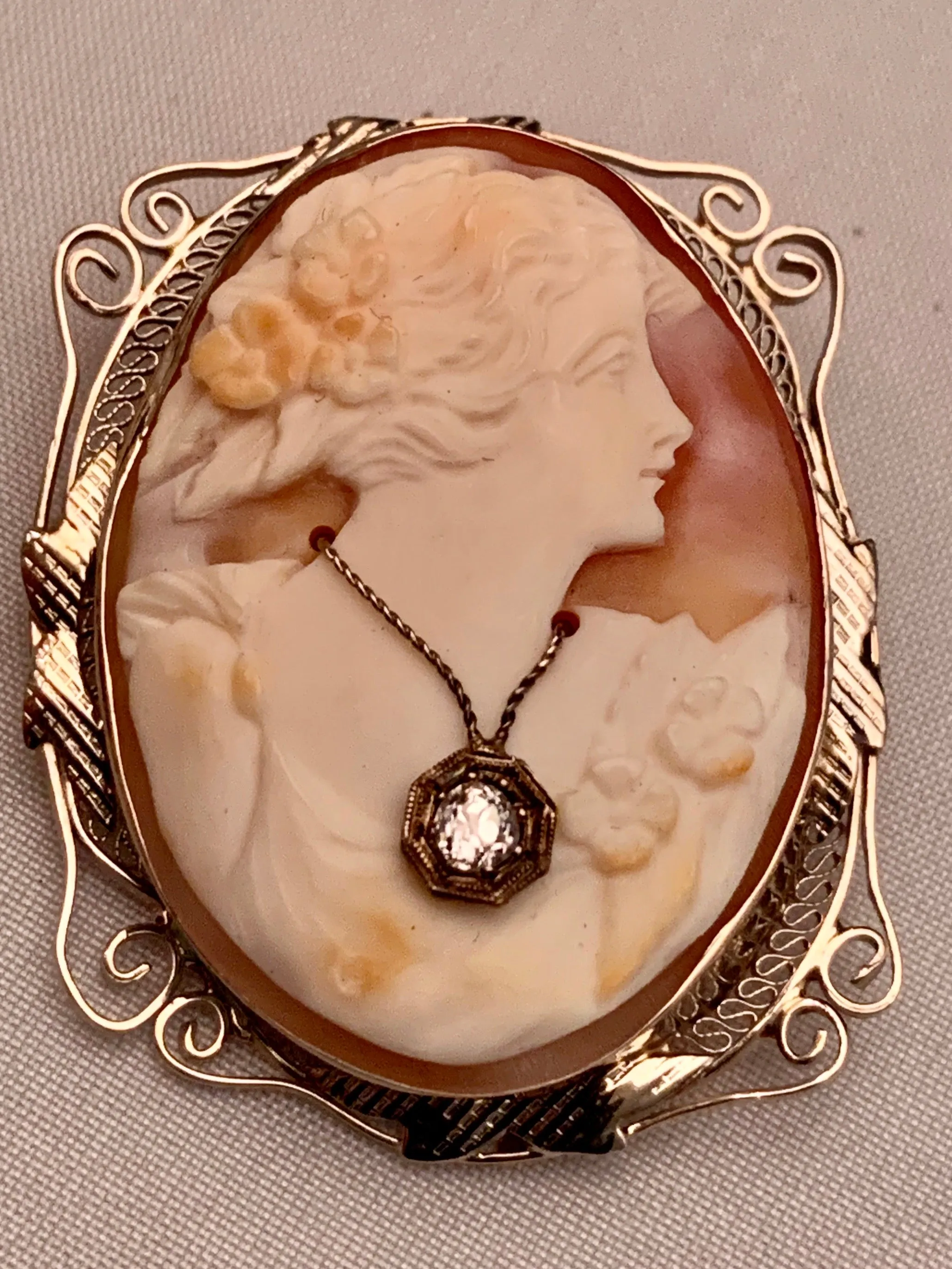 14K Cameo Pin/Pendant