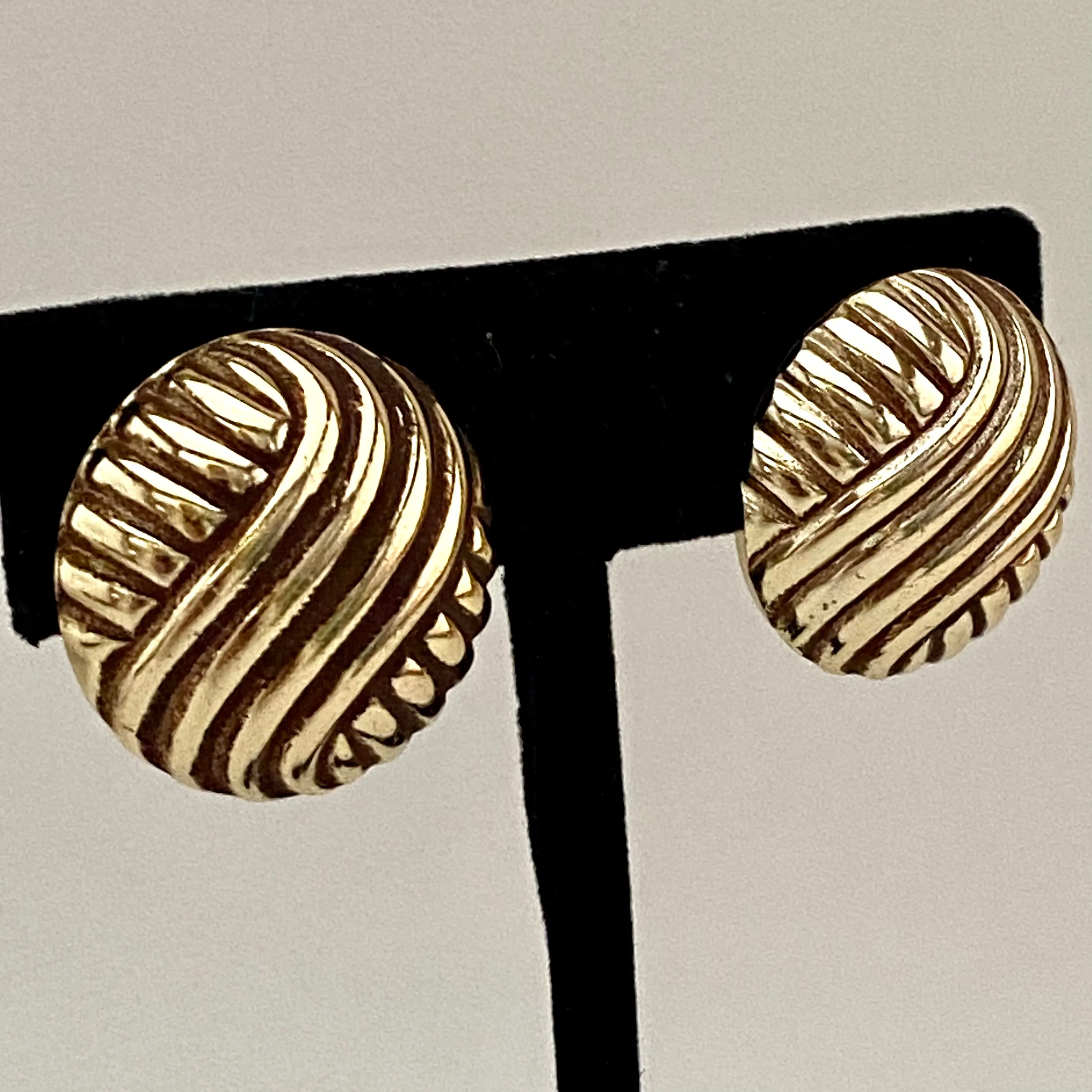 1960s West Germany Button Earrings