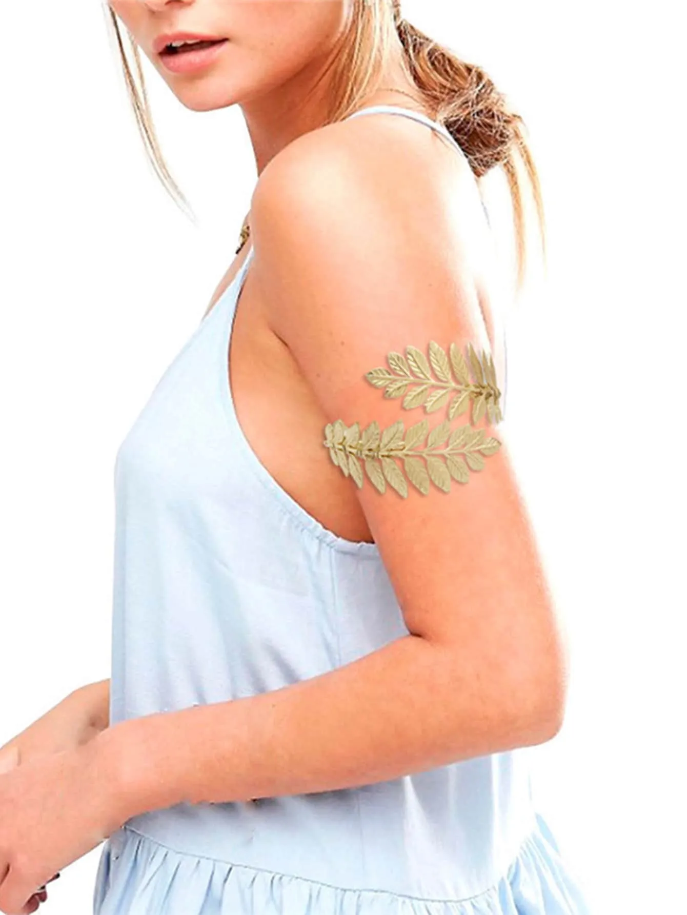 1pc Creative Leaf Design Arm Cuff For Women For Daily Decoration