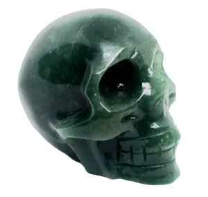 341G Green Strawberry Quartz Crystal Skull