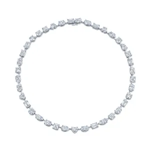 39.57 Carat Platinum Mixed of Fancy Shaped Diamond Necklace