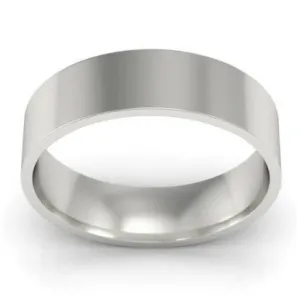 5mm Platinum Wedding Ring Flat