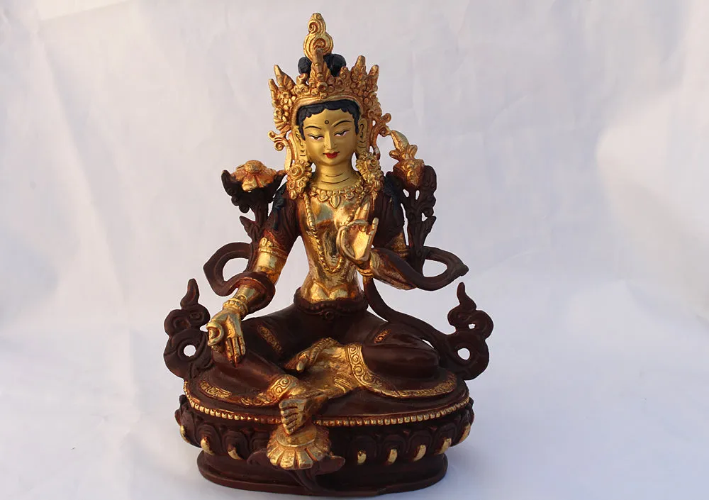 6 Inch High Green Tara Statue