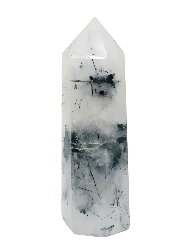 70g Black Tourmaline in Quartz Crystal Tower