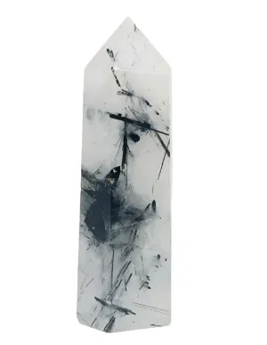 70g Black Tourmaline in Quartz Crystal Tower