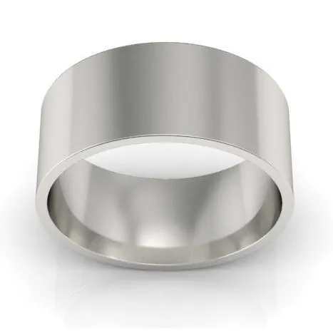 8mm Platinum Wedding Ring Flat