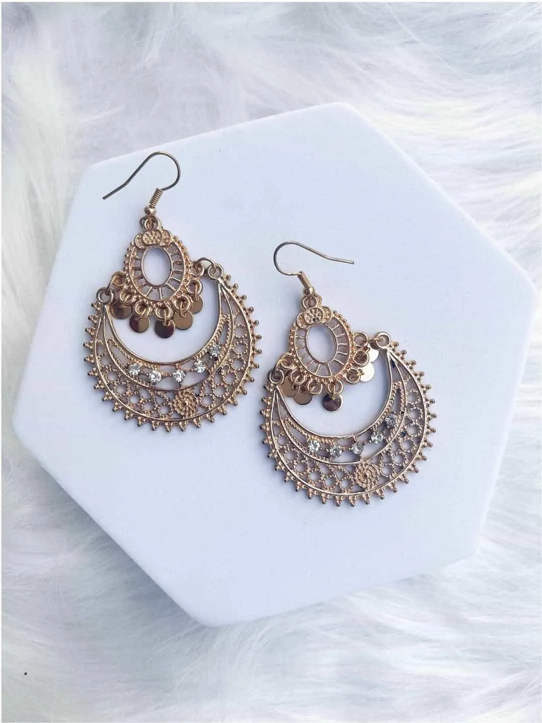 Antique Gold Tassel Earrings