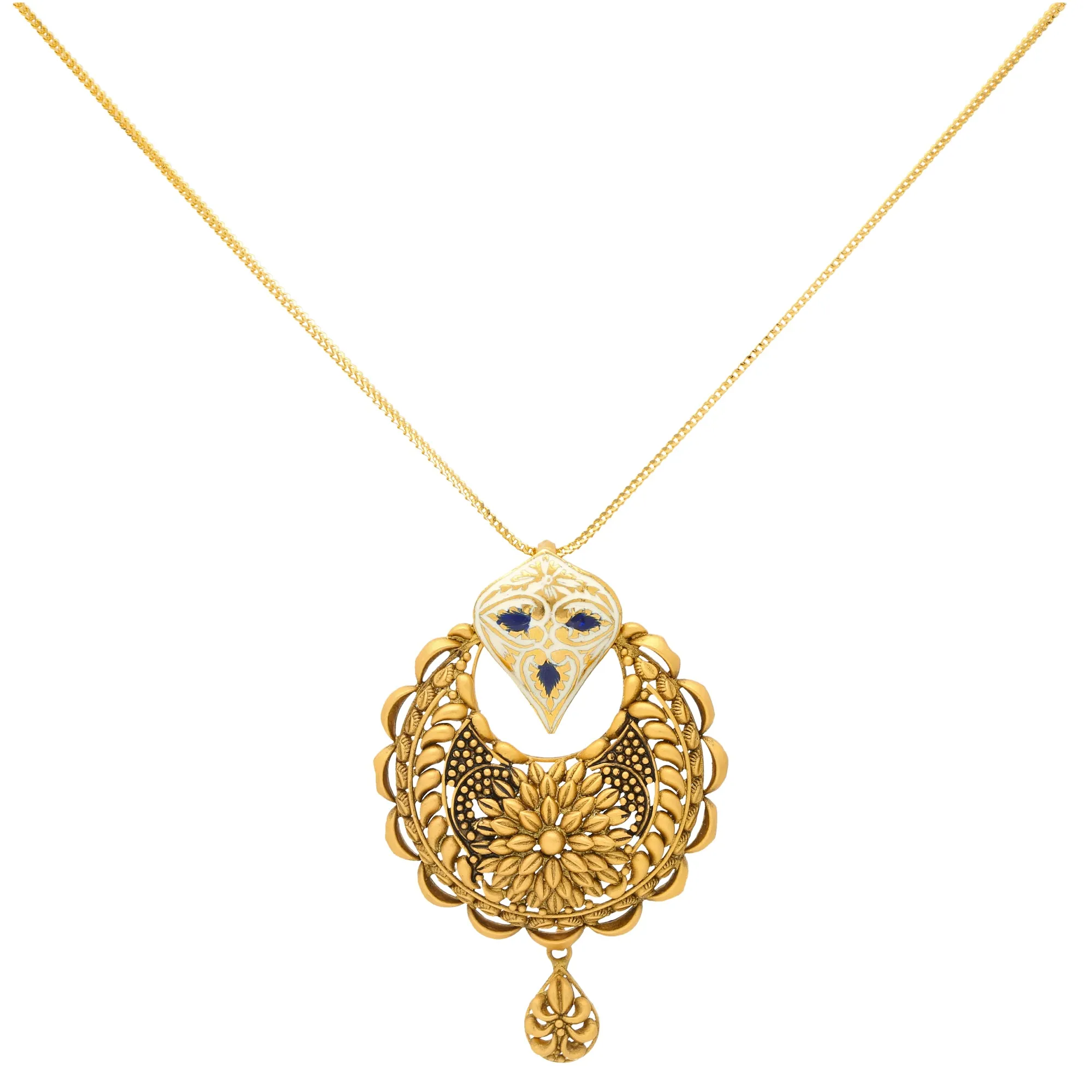 Anya Pendant Set in 22K Yellow Gold (24gm)