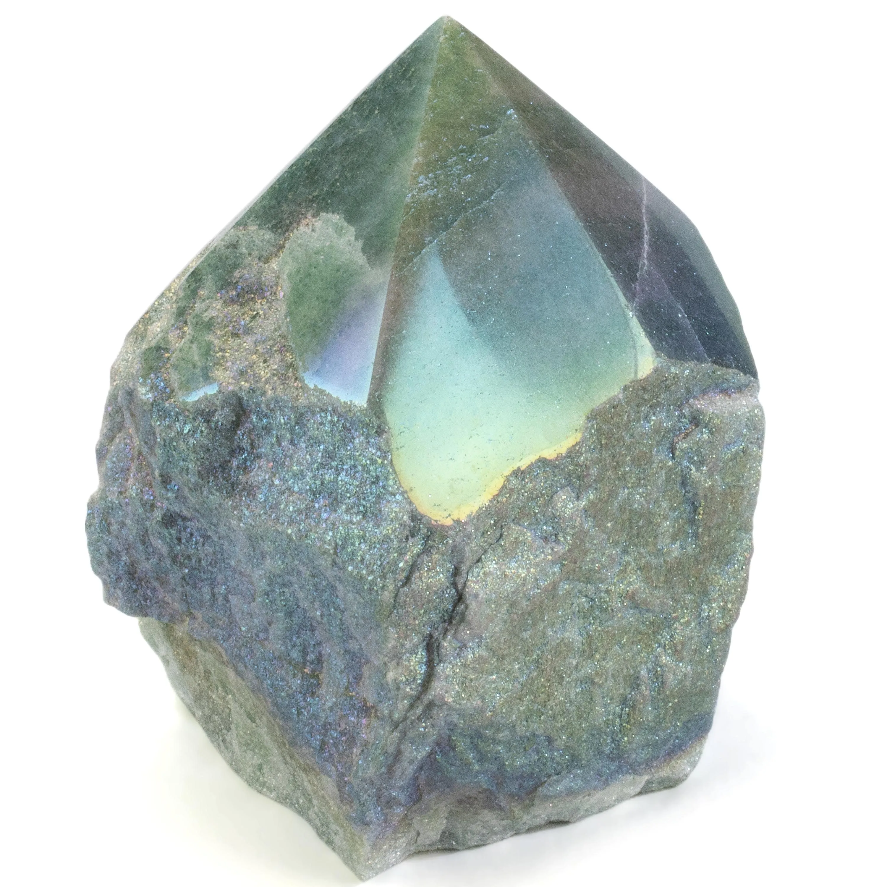 Aura Borealis Green Quartz Point - 325 g