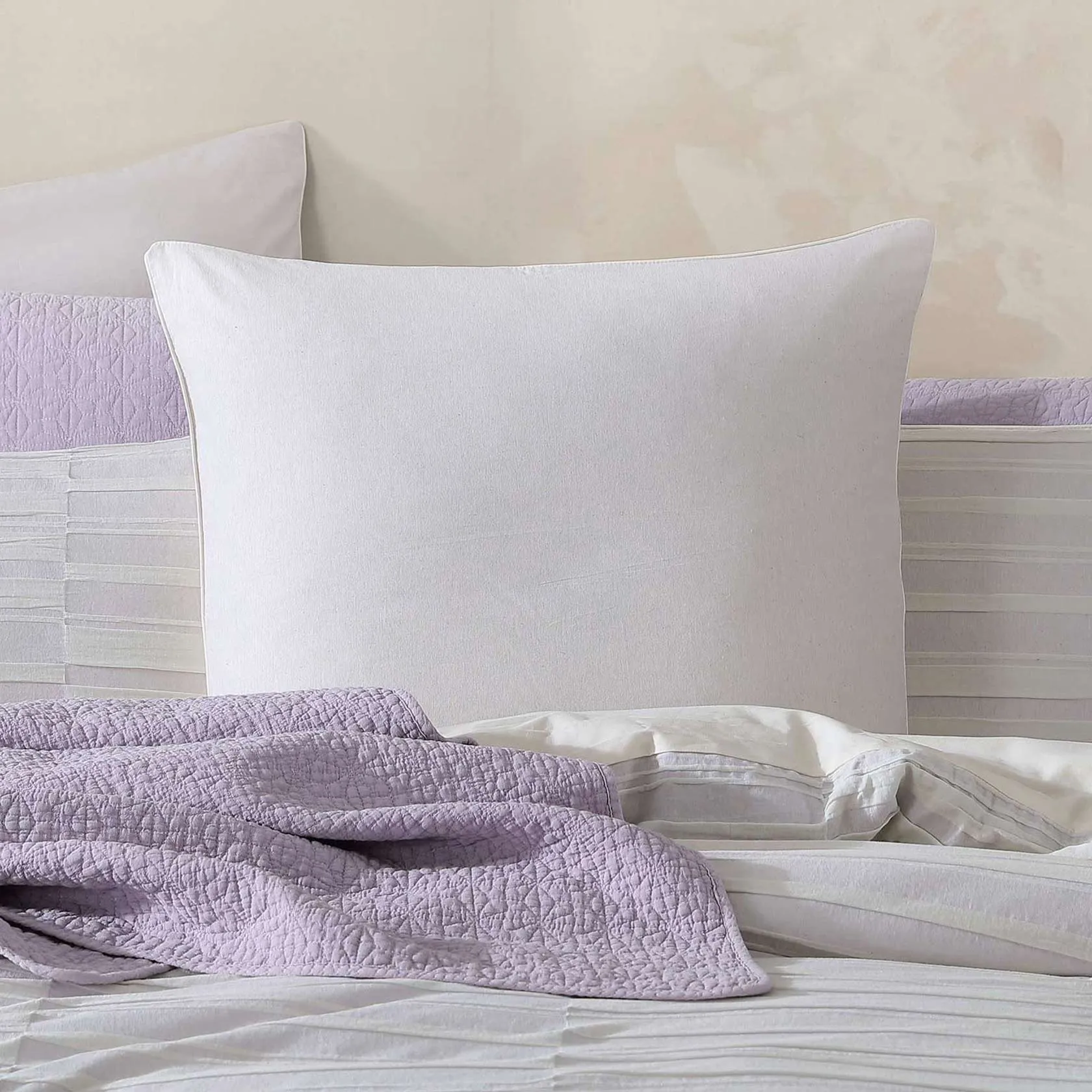 Balmoral Lilac European Pillowcase by Logan and Mason Platinum