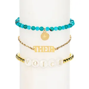 Be Their Voice Bracelet Stack