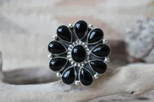 Black Onyx Cluster Ring