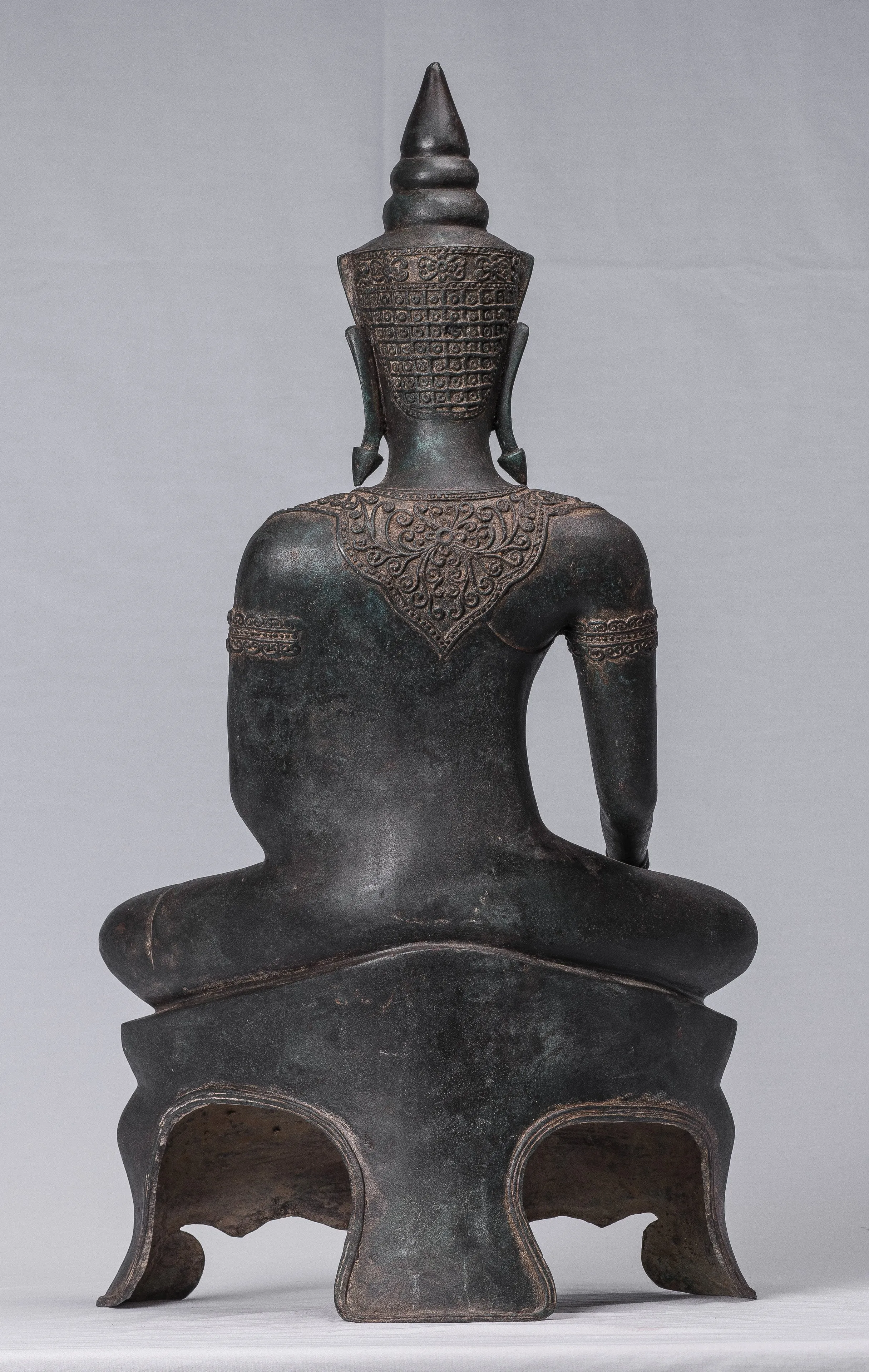 Buddha Statue - Antique Thai Style Ayutthaya Seated Enlightenment Buddha Statue - 66cm/26"