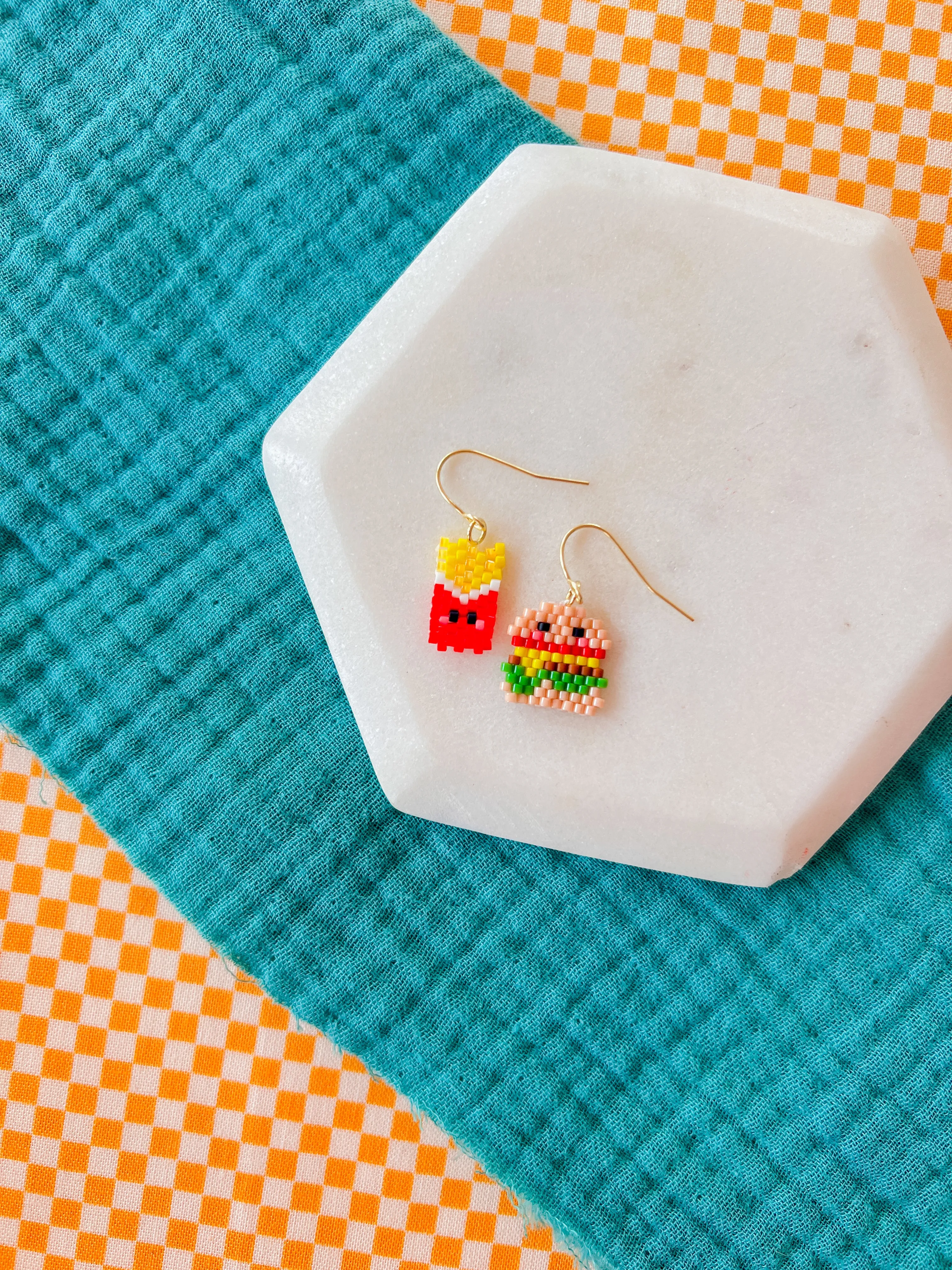 Burger Me | Beaded Earrings