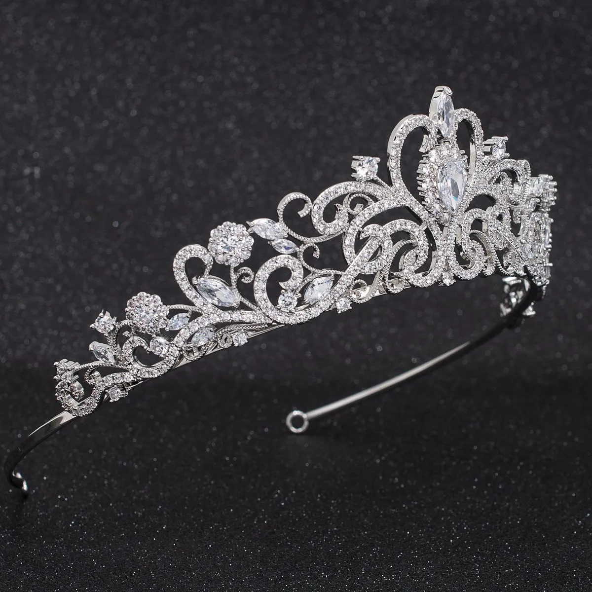 Classic Cubic Zirconia Wedding Bridal Tiara Diadem Hair Accessoires CH10316