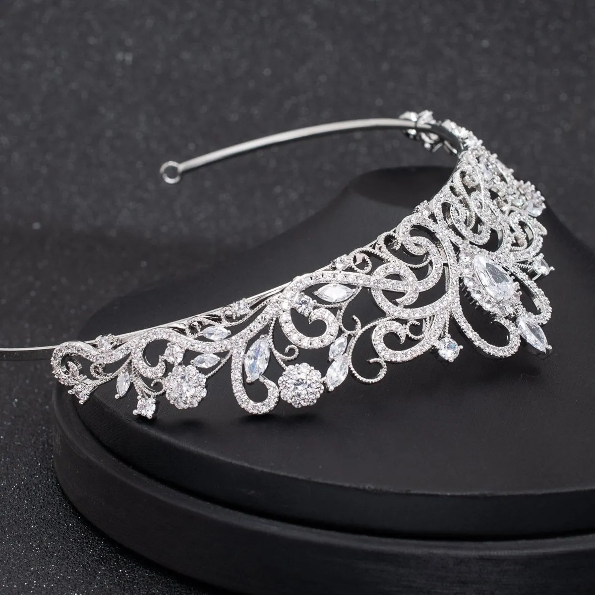 Classic Cubic Zirconia Wedding Bridal Tiara Diadem Hair Accessoires CH10316