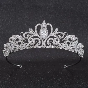 Classic Cubic Zirconia Wedding Bridal Tiara Diadem Hair Accessoires CH10316