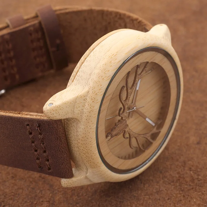 Deer Head Wooden Watch