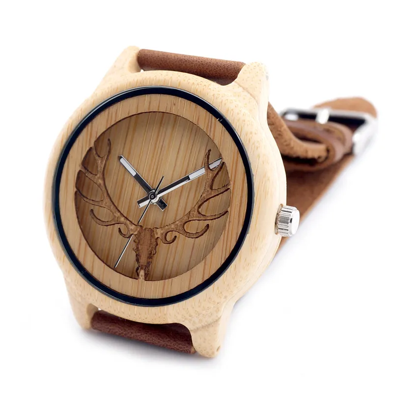 Deer Head Wooden Watch