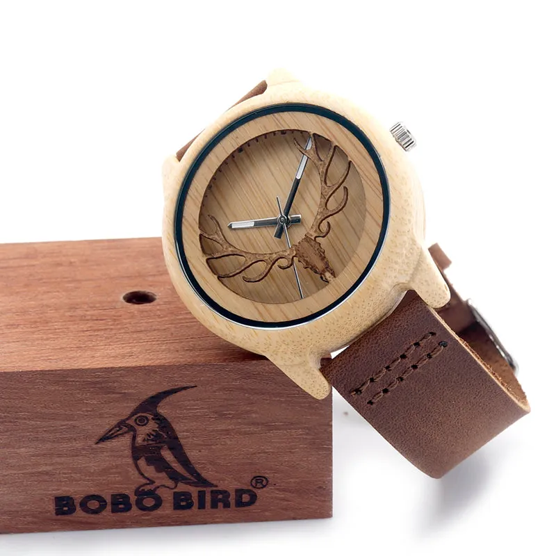 Deer Head Wooden Watch