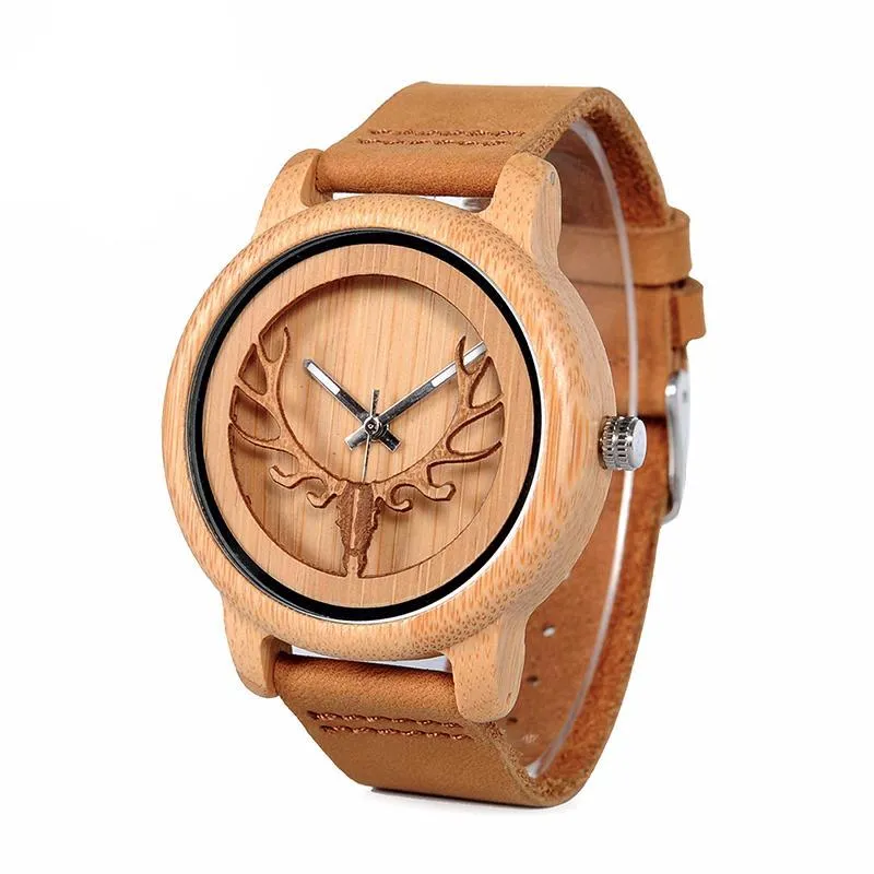 Deer Head Wooden Watch