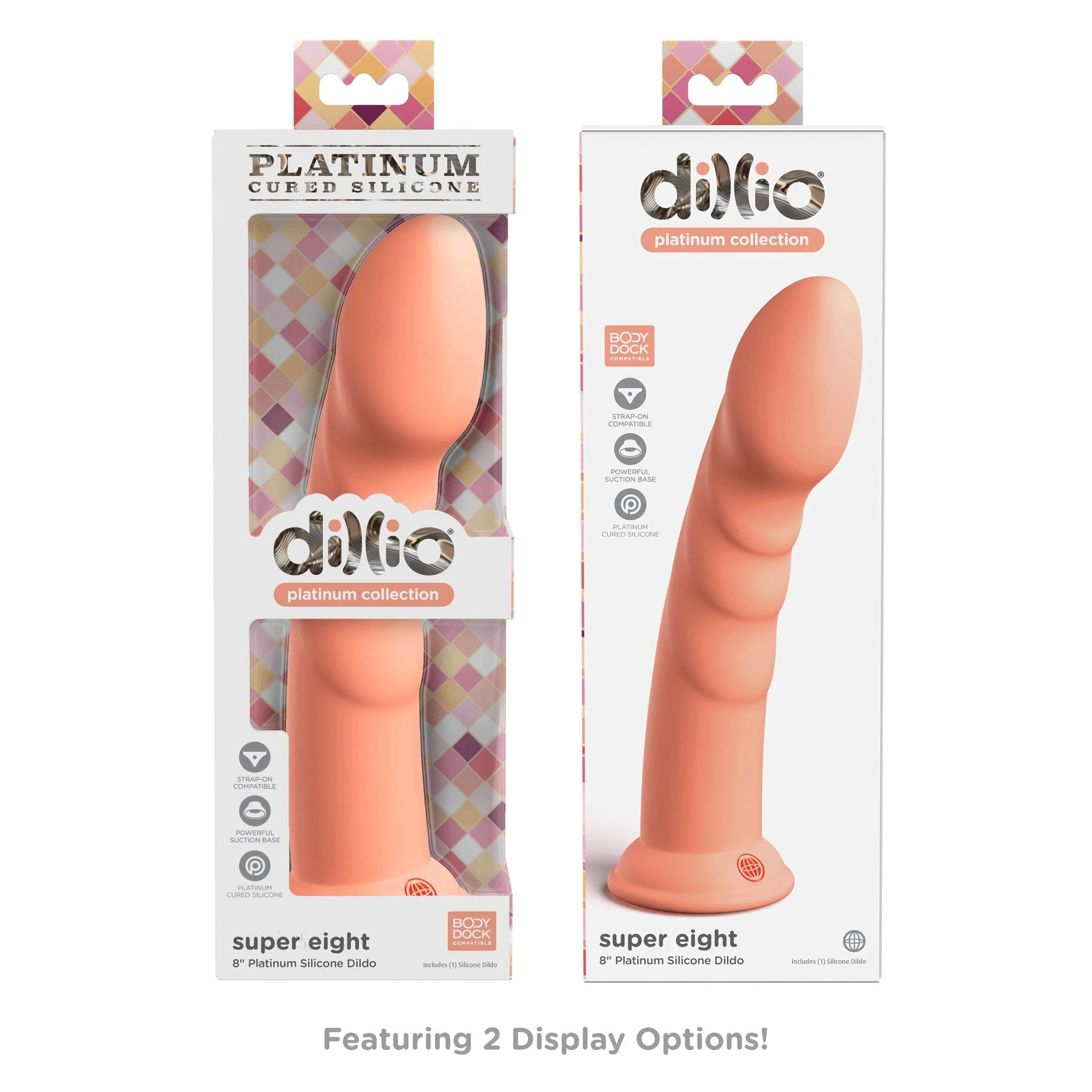 Dillio Platinum - Super Eight 8 Inch Dildo - Peach