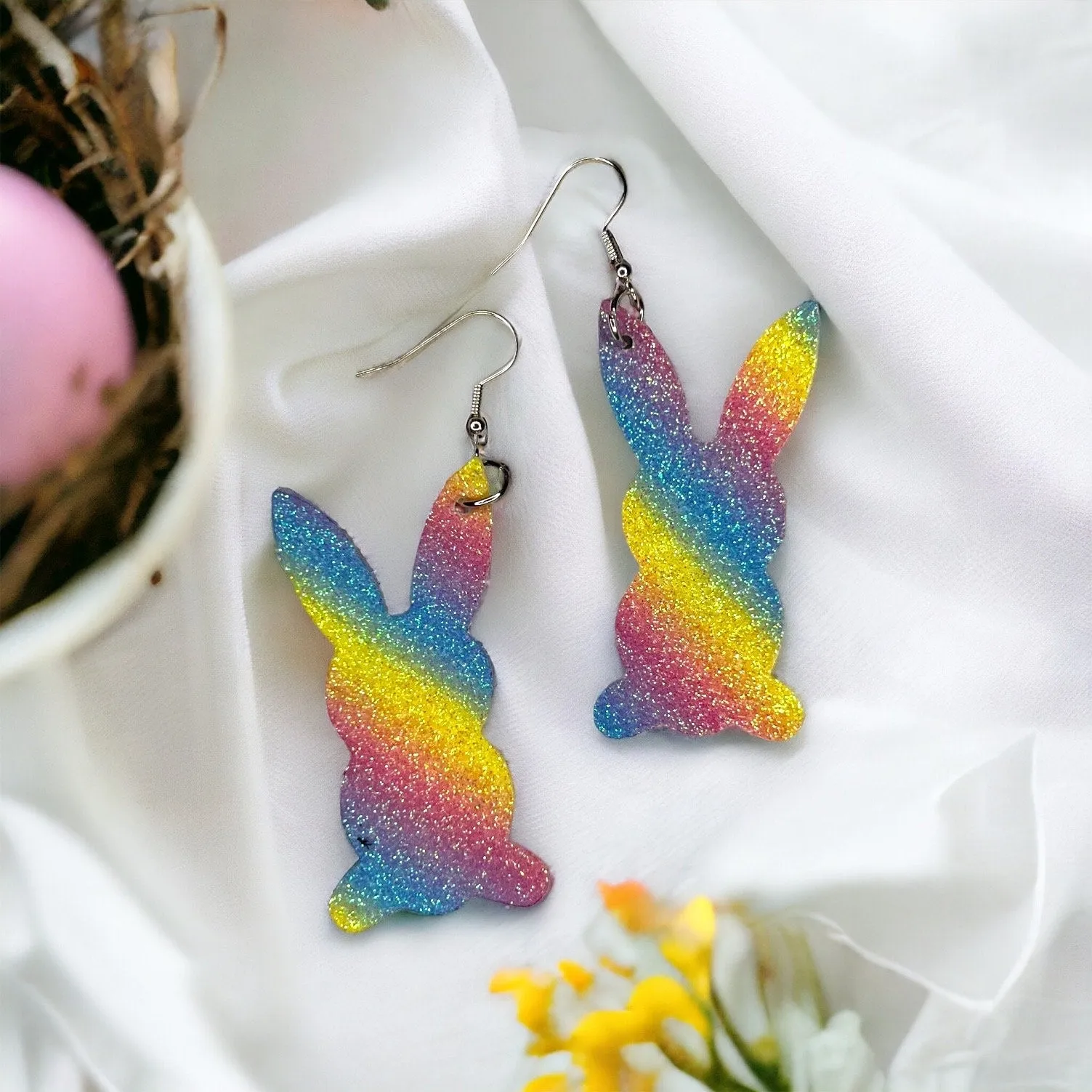 Easter Earrings - Easter Carrot, Happy Easter, Easter Bunny, Easter Accessories, Easter Egg, Easter Accessories, Easter Basket, Pink Bunny