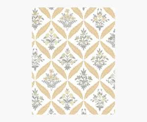 Estee Garden Wallpaper Sample - Gold Multi