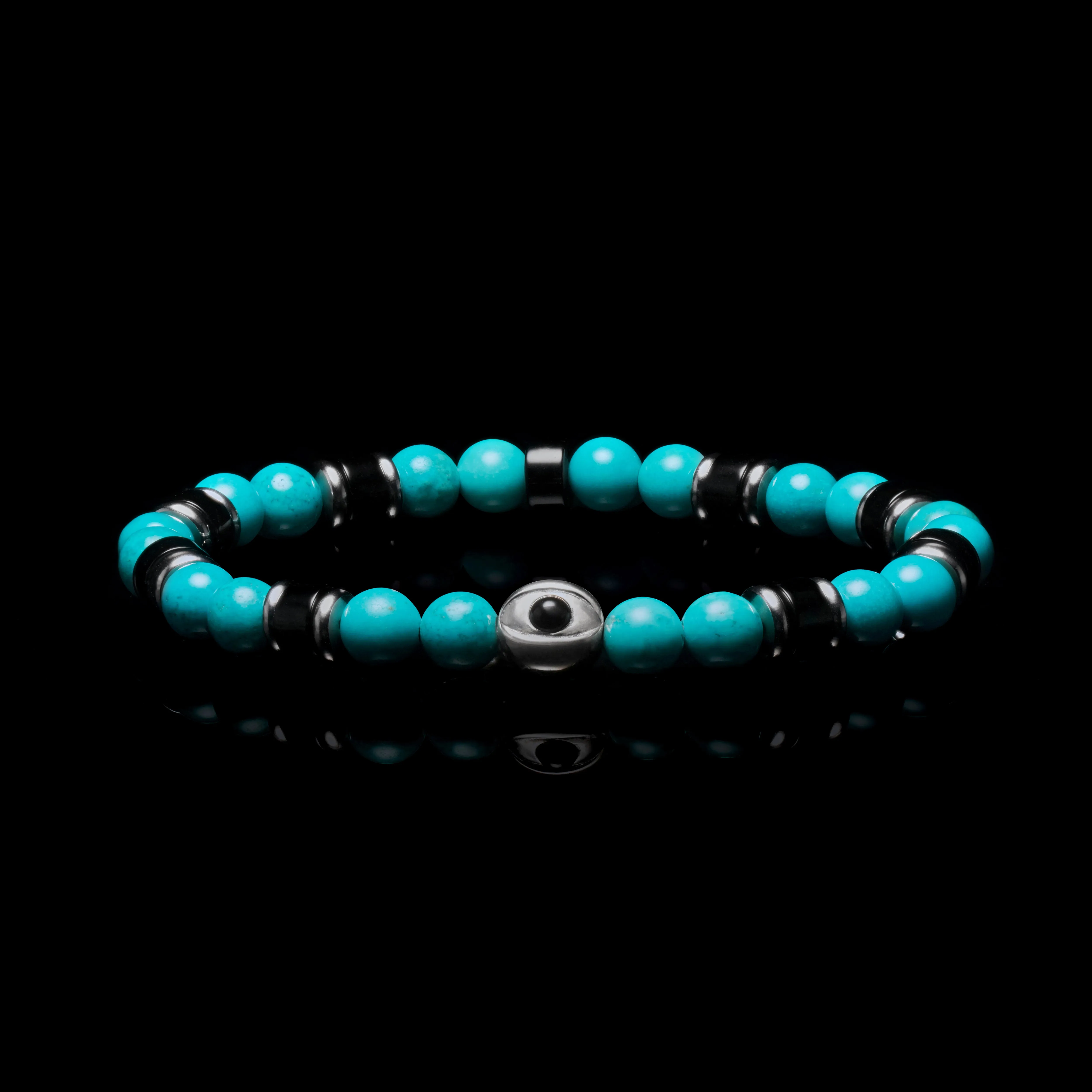 Evil Eye Turquoise Beaded Bracelet