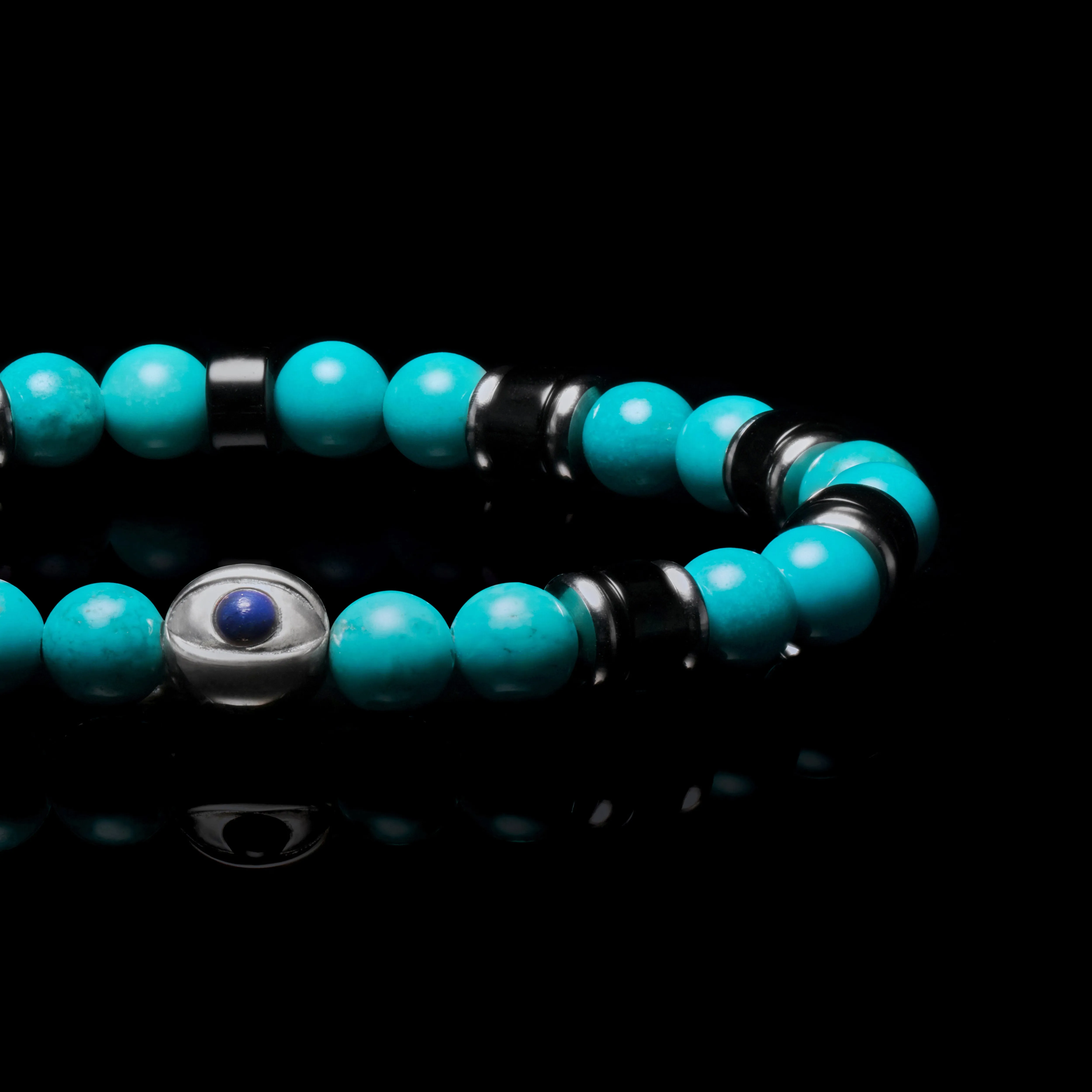 Evil Eye Turquoise Beaded Bracelet