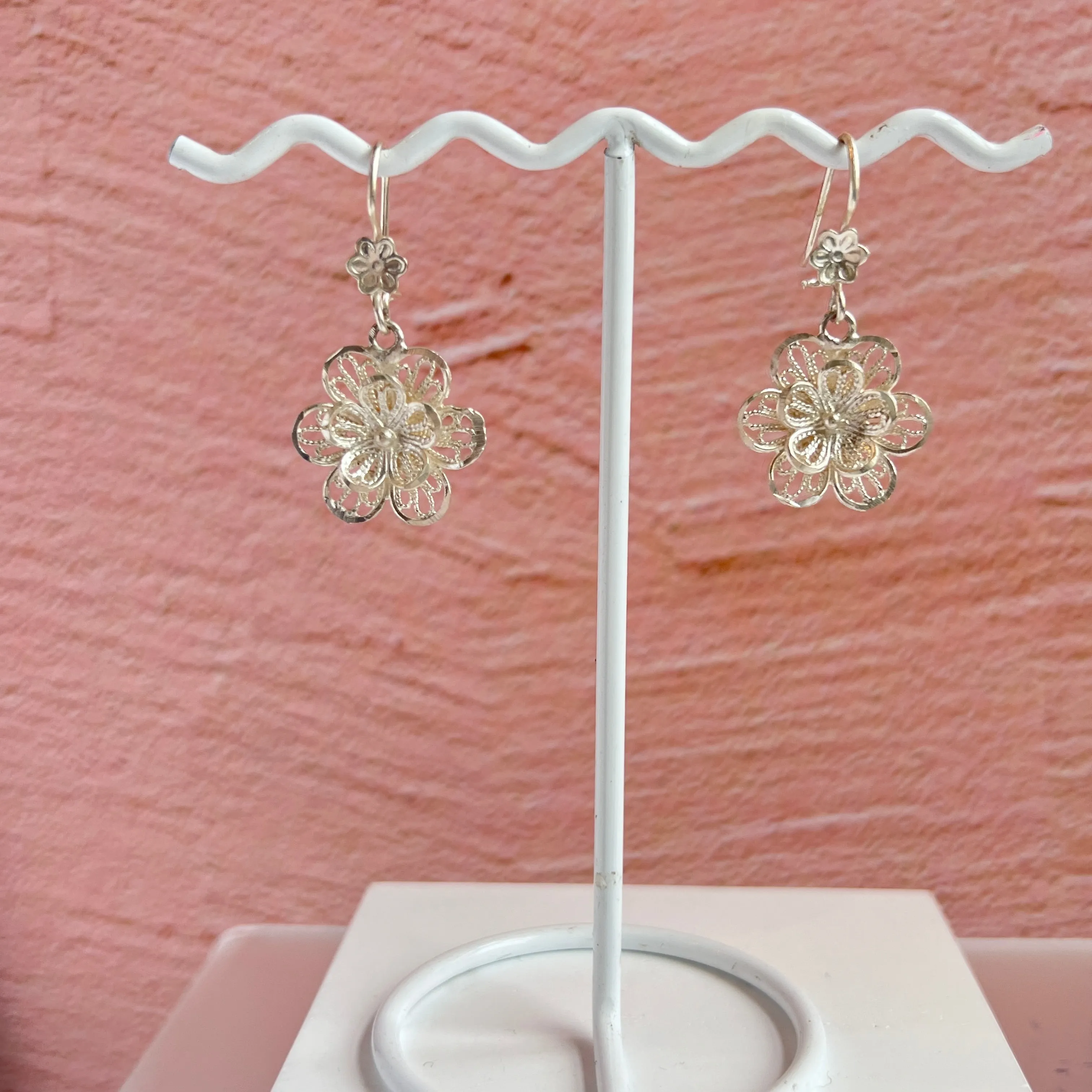 Filigree Flower Earrings