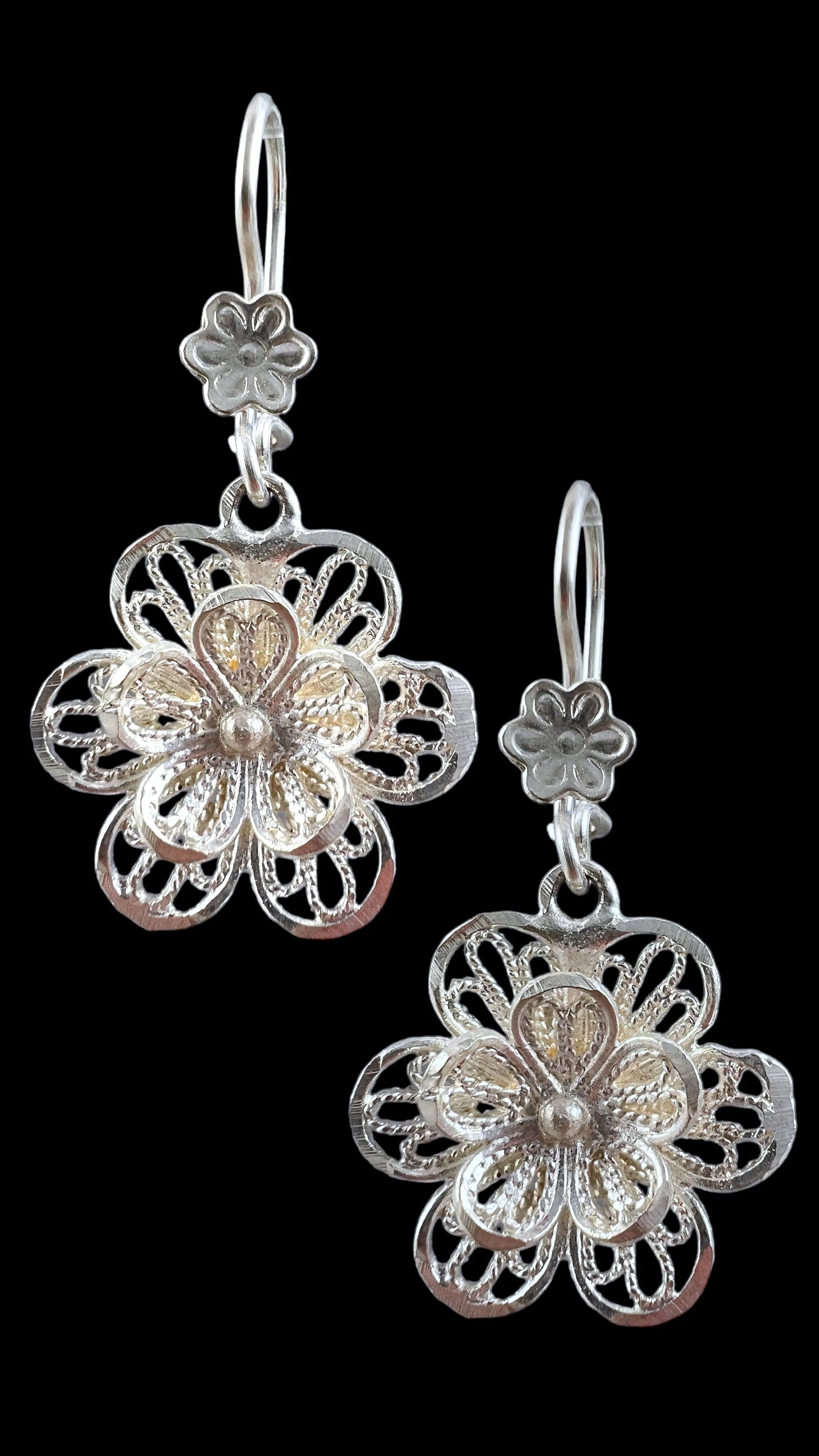 Filigree Flower Earrings