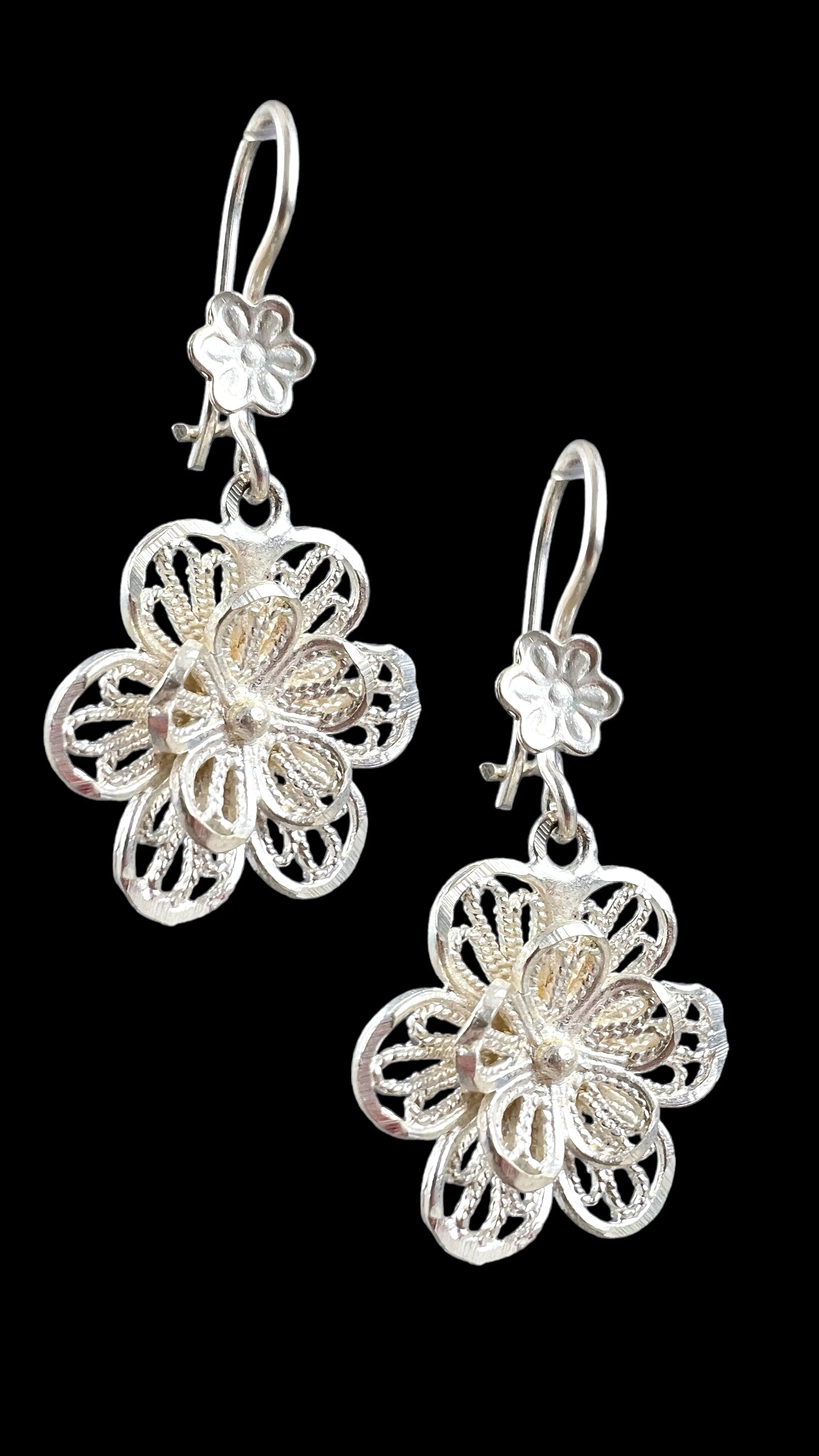 Filigree Flower Earrings