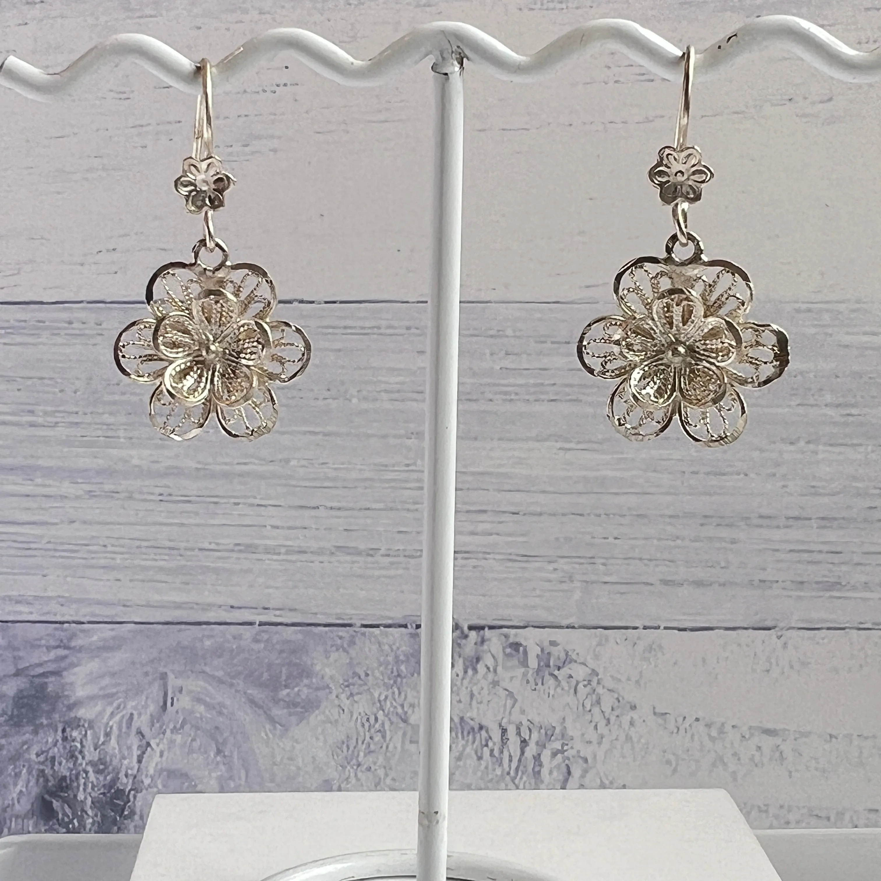 Filigree Flower Earrings