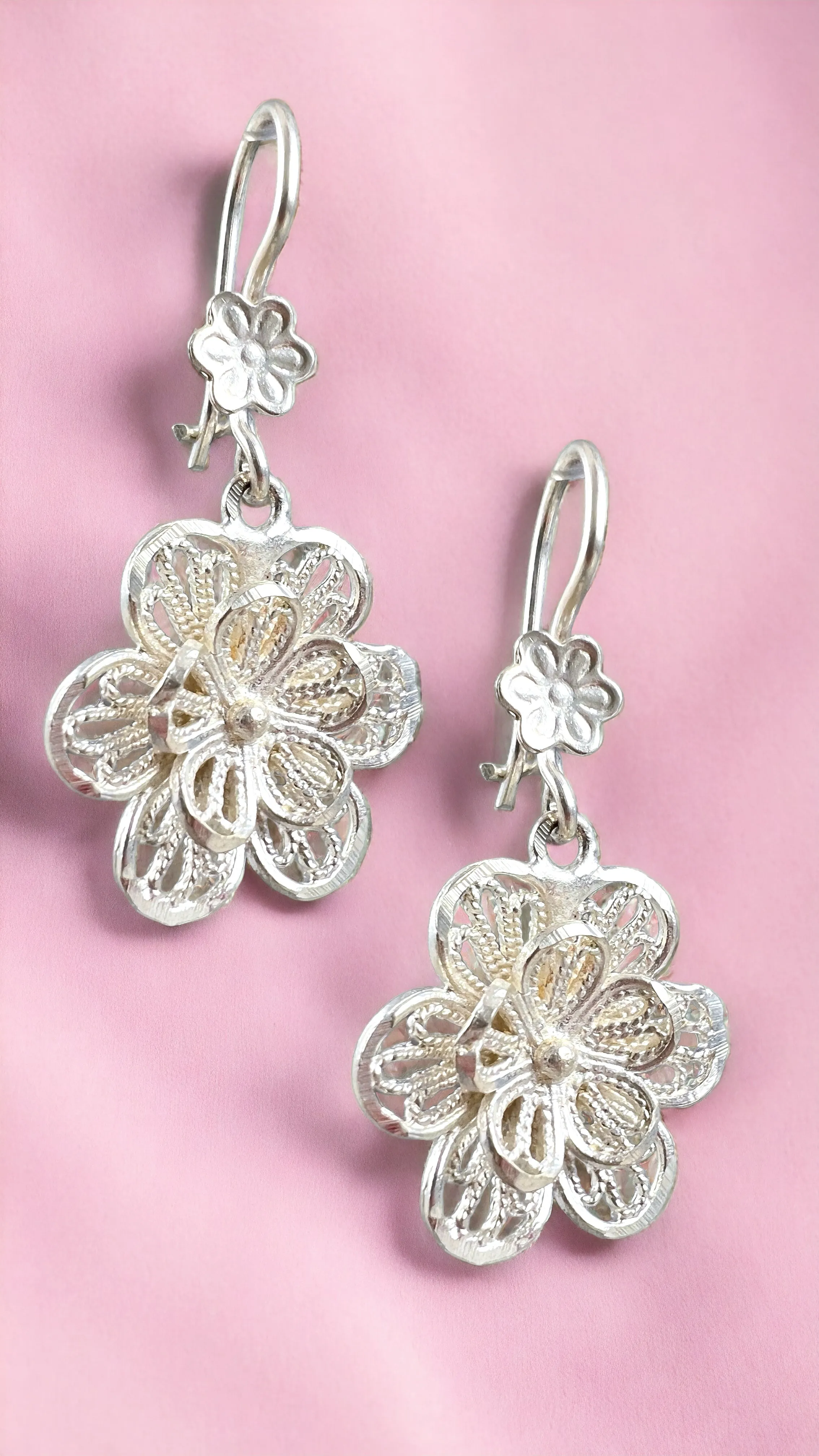 Filigree Flower Earrings