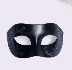 Filigree Masquerade Mask -  Black/Onyx