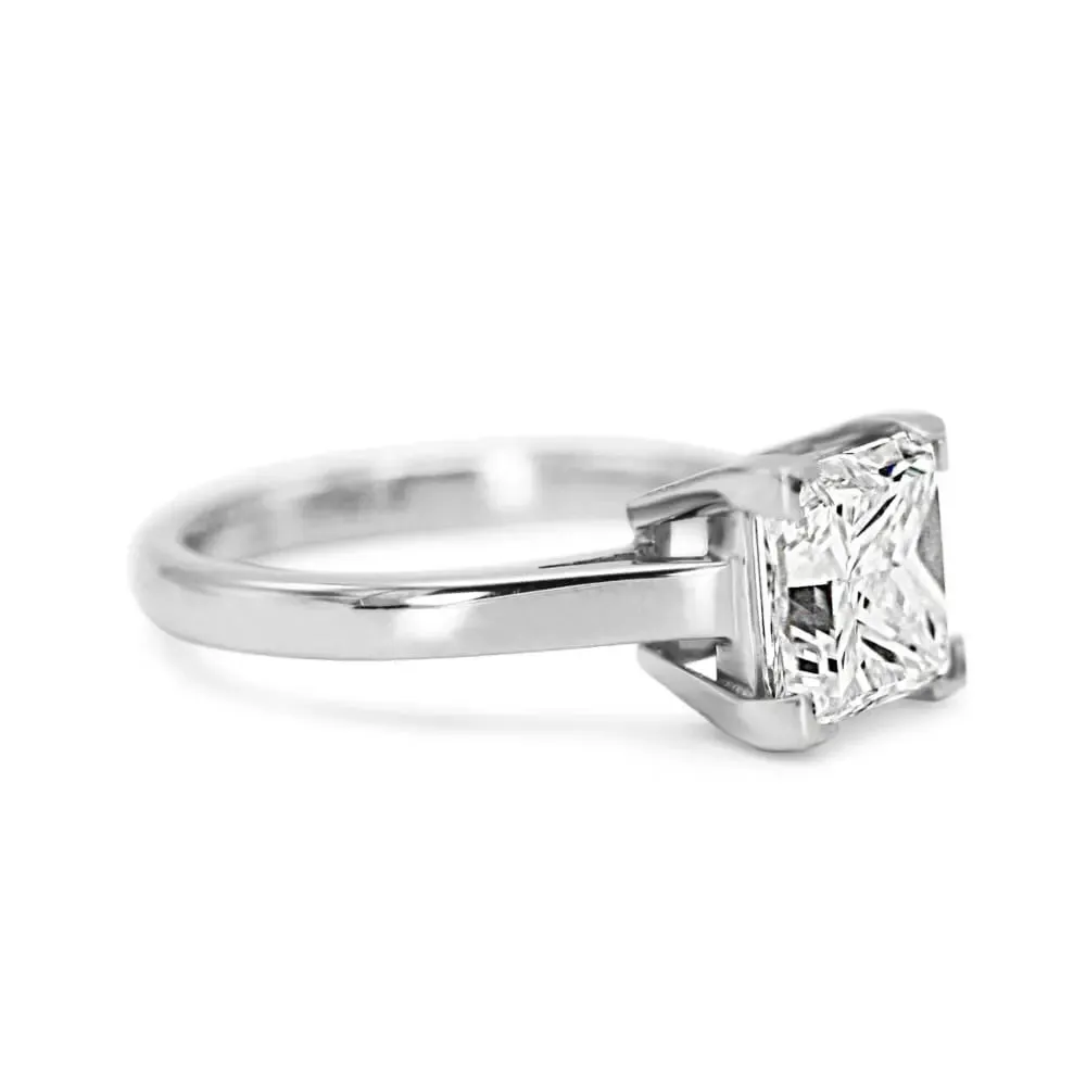 GCS Certificated 3.07ct Diamond Solitaire Ring - Platinum