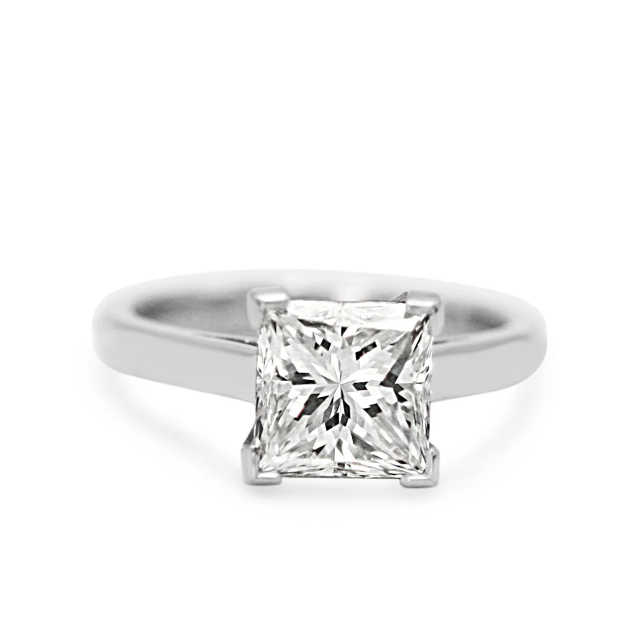 GCS Certificated 3.07ct Diamond Solitaire Ring - Platinum