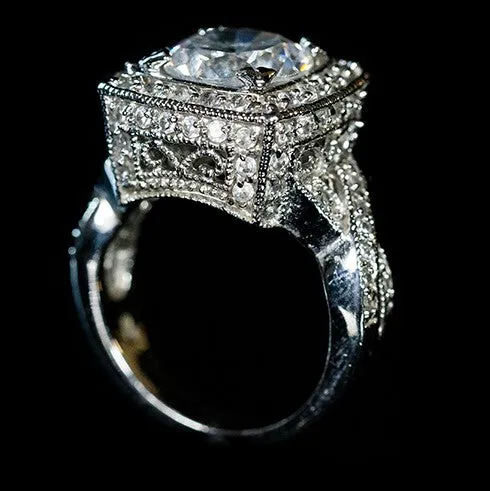 Giovanna Vintage Filigree Engagement Ring | 9ct