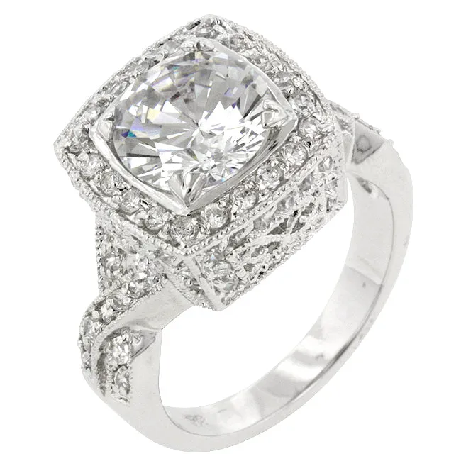 Giovanna Vintage Filigree Engagement Ring | 9ct