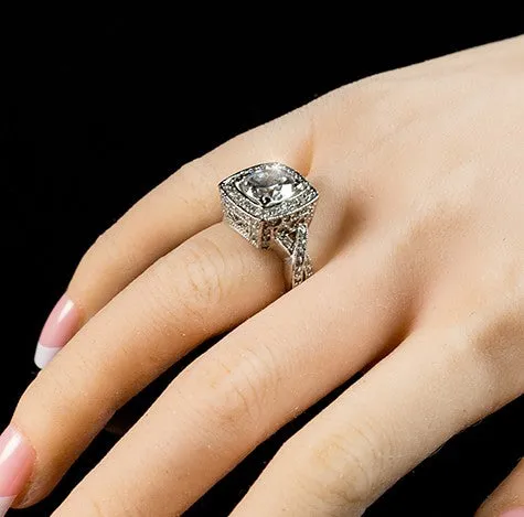 Giovanna Vintage Filigree Engagement Ring | 9ct