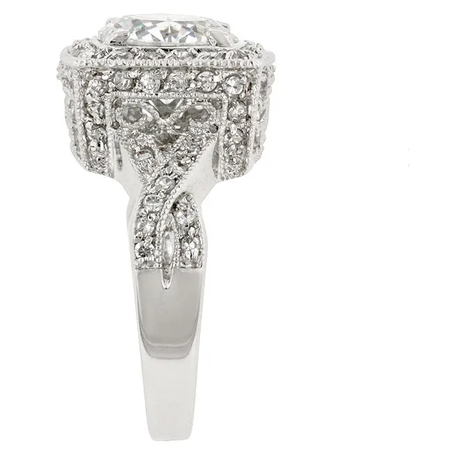 Giovanna Vintage Filigree Engagement Ring | 9ct