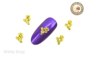 Gold Coral Nail Metal Charm - 2 pcs (CR02G)