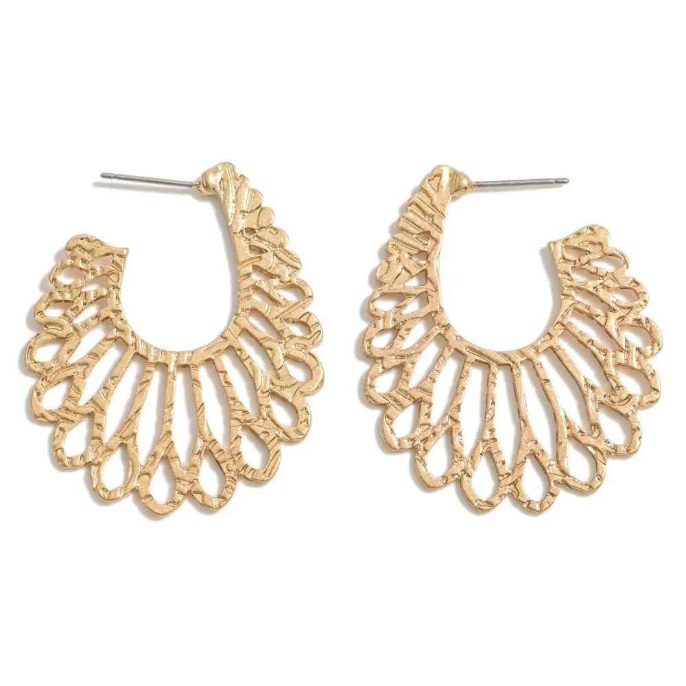 GOLD FILIGREE DROP EARRINGS