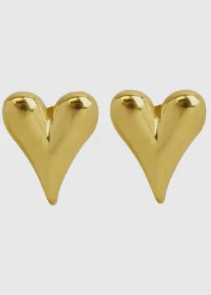 Gold Filled Heart Stud Earrings