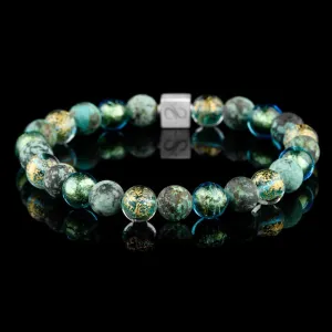 Golden Aqua Murano - African Turquoise Bracelet I (8mm)