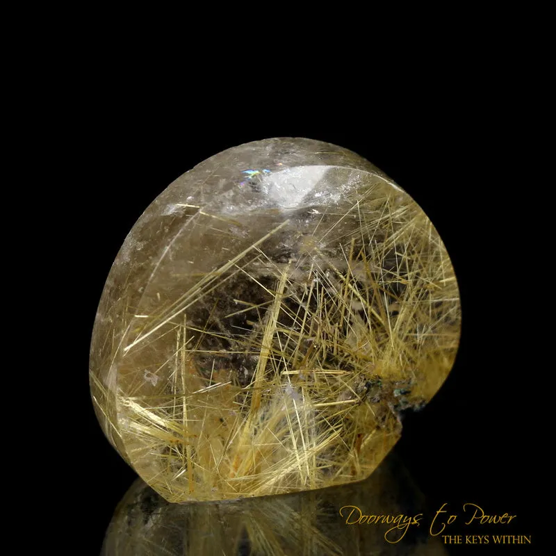 Golden Rutilated Quartz Crystal Gem with Rainbows 'Illuminator'