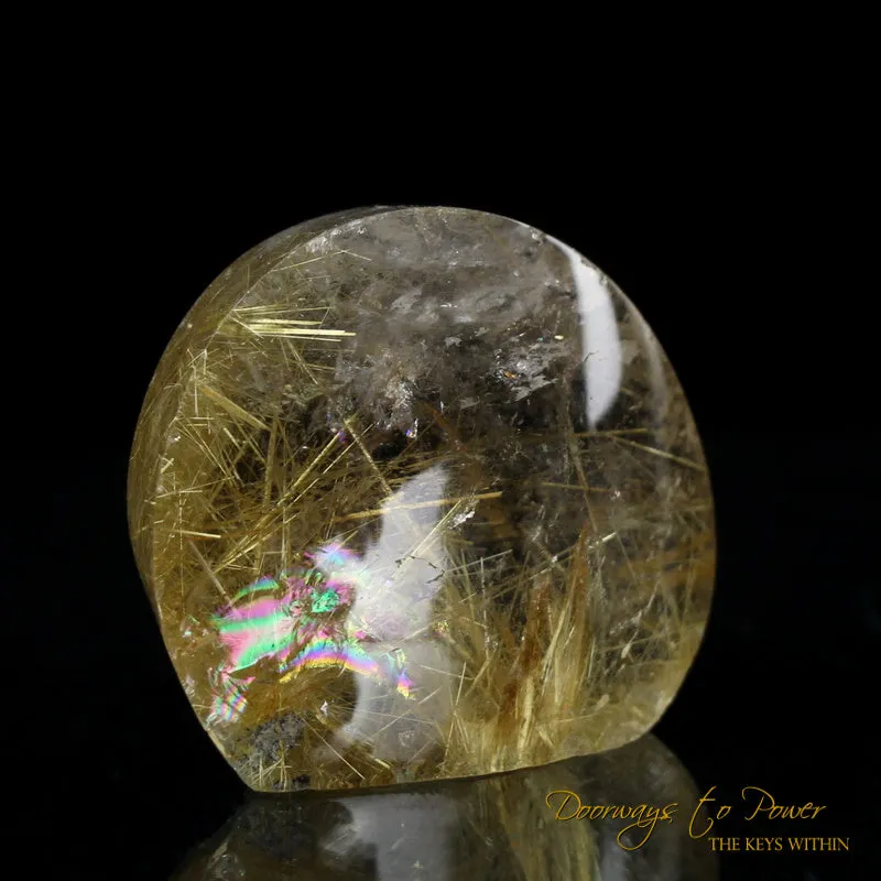 Golden Rutilated Quartz Crystal Gem with Rainbows 'Illuminator'