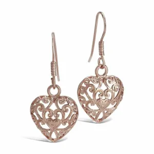 Heart Earrings | Rose Gold