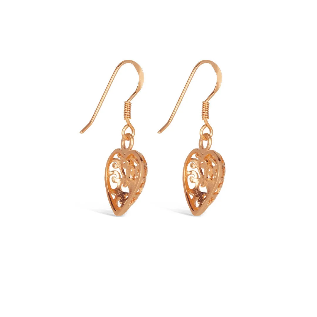 Heart Earrings | Rose Gold